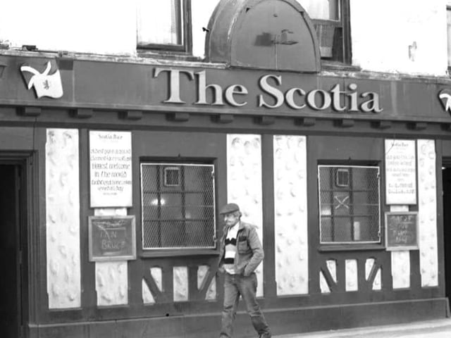 Since 2007 , there have been reports of the Scotia Bar being haunted by a former landlord who died in the cellar. There are also reports of two other spirits; Willy sits in a room, while 'Annie' has apparently contacted a visiting medium.