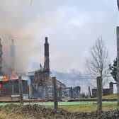 Braemar Lodge Hotel has been destroyed by a fire which may have started in a faulty fridge in an outbuilding. PIC: Contributed