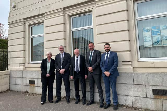 Alison Duncan, James Robertson, Nigel Robertson, GS Group managing director George Stubbs and senior client director Nick Barr.