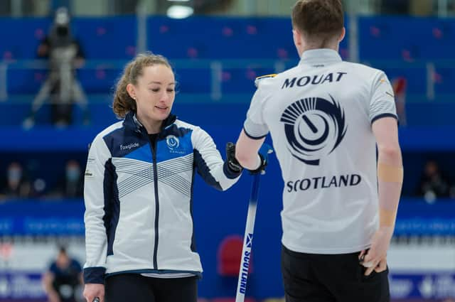 Scotland's Jen Dodds and Bruce Mouat enjoyed wins over Australia and Spain at the World Mixed Doubles Championship in Aberdeen. Picture: WCF/Celine Stucki