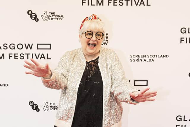 Janey Godley on the red carpet at the Glasgow Film Festival. Picture: Eoin Carey