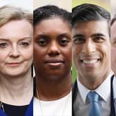 (L-R) Penny Mordaunt, Liz Truss, Kemi Badenoch, Rishi Sunak, and Tom Tugendhat.