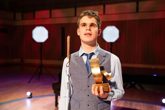 Ethan Loch, 17,  - blind from birth - reaches the final of BBC Young Musician 2022. Pic: BBC Young Musician