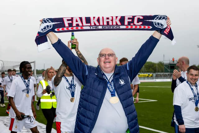 John McGlynn led Falkirk to an invincible season in League One.