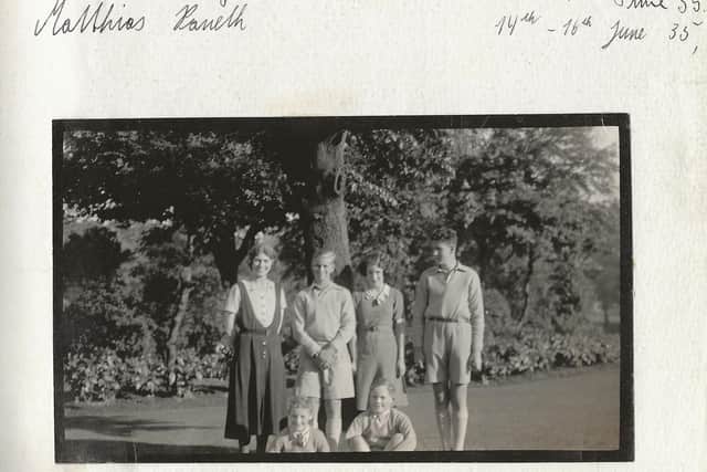 Visitors book entry, Prince Philip's visit to 19 George Sq. Edinburgh in June 1935. Pic copyright: Pic copyright: Image reproduced with kind permission of the Bartholomew Family.