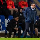 St Johnstone manager Callum Davidson during the 1-1 draw with Hearts.