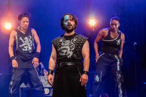 Patricia Panther, Ross Mann and Kimberly Mandindo in Wallace: A Musical