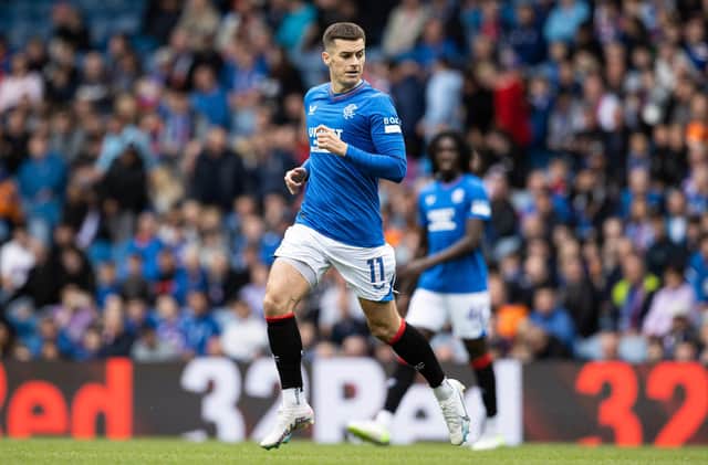 Tom Lawrence made his long-awaited Rangers return after months sidelined by injury.