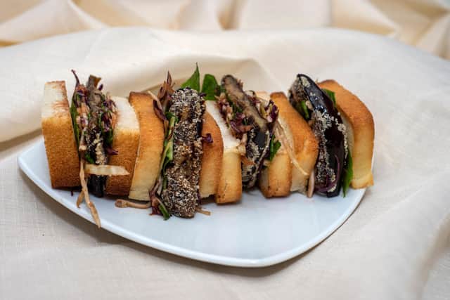 Vegan katsu sando