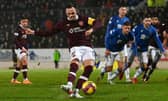 Lawrence Shankland put Hearts ahead against St Johnstone from the penalty spot. (Photo by Paul Devlin / SNS Group)