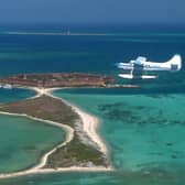 A seaplane flying to Dry Tortugas National Park. Pic: PA Photo/Key West Seaplane Adventures.