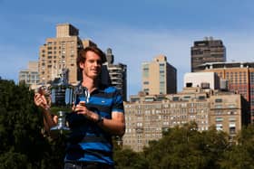Andy Murray poses with the US Open trophy back in 2012, when he defeated Novak Djokovic to win his first slam.
