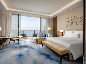 Inside a Royal Seascape King room at Atlantis The Royal. Pic: PA Photo/Atlantis The Royal.