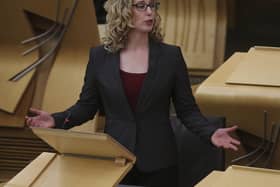 Scottish Green Party Co Leader Lorna Slater speaking at the Scottish Parliament in Holyrood, Edinburgh, during a debate, following the death of Southend West MP Sir David Amess, as MSPs returned from recess. Picture: PA