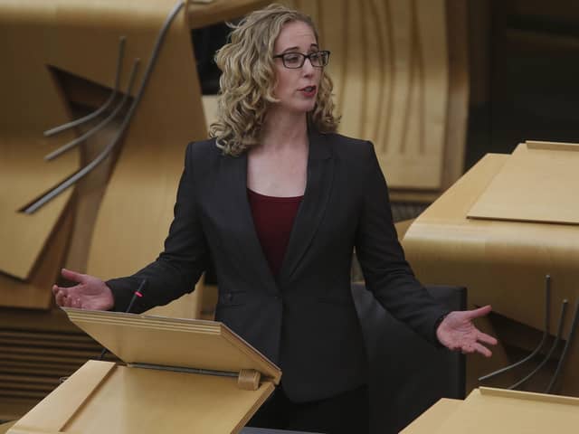 Scottish Green Party Co Leader Lorna Slater speaking at the Scottish Parliament in Holyrood, Edinburgh, during a debate, following the death of Southend West MP Sir David Amess, as MSPs returned from recess. Picture: PA