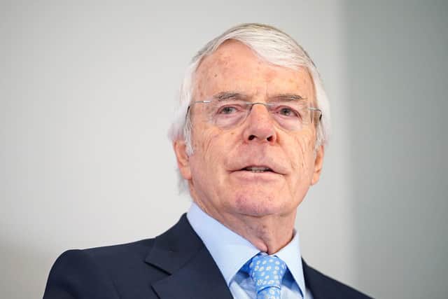 Former prime minister Sir John Major during his keynote speech at the Institute for Government, central London, on the issue of trust and standards in a democracy. Photo: Dominic Lipinski/PA Wire