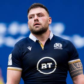 Rory Sutherland will be available for Scotland's Six Nations opener against England despite his red card for Worcester last weekend.  (Photo by Ross Parker / SNS Group)