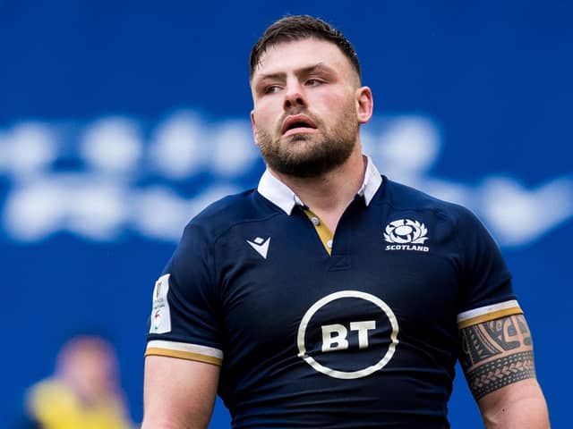 Rory Sutherland will be available for Scotland's Six Nations opener against England despite his red card for Worcester last weekend.  (Photo by Ross Parker / SNS Group)