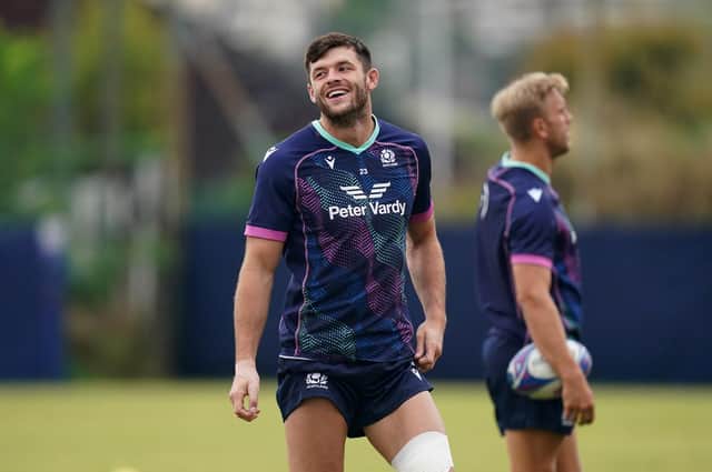 Blair Kinghorn during a training session at the Stade des Arboras in Nice, where Scotland are based for the Rugby World Cup.  (Picture: Adam Davy/PA Wire)
