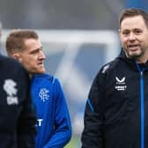 Steven Davis (left) has been appointed caretaker manager of Rangers following the dismissal of Michael Beale (right). (Photo by Craig Williamson / SNS Group)