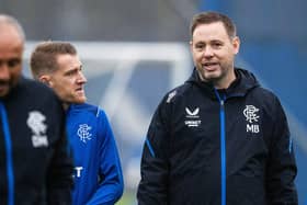 Steven Davis (left) has been appointed caretaker manager of Rangers following the dismissal of Michael Beale (right). (Photo by Craig Williamson / SNS Group)