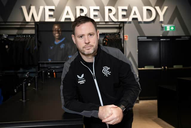 Rangers manager Michael Beale during the club's official unveiling of New Edmiston House on Thursday. (Photo by Craig Williamson / SNS Group)