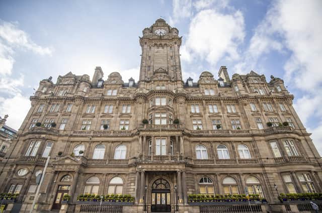 The Balmoral Hotel in Princes Street, Edinburgh, was boarded up in a bid to stop vandals and thieves during lockdown