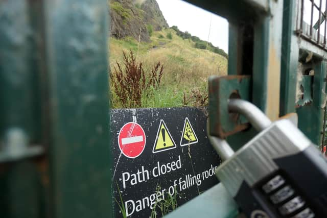 Gates have blocked access to the 200-year-old route with a 3,500-strong petition now calling for it to be opened as a matter of urgency. PIC: Contributed.