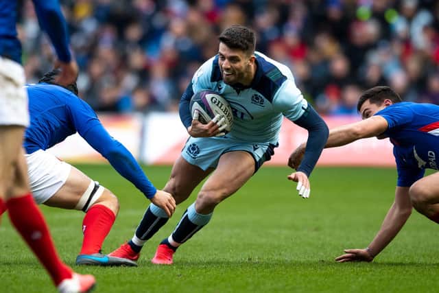 Adam Hastings contributed close to half of Scotland's 28-point total against the French