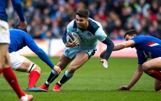 Adam Hastings contributed close to half of Scotland's 28-point total against the French
