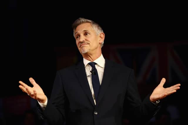 Match Of The Day host Lineker still highest earner at the BBC with a £1.36 million annual pay.(Photo by Jack Taylor/Getty Images)
