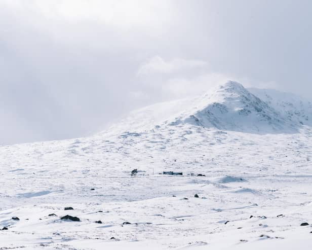The missing man was unable to reach Aviemore as planned due to the weather conditions, so he took refuge in a mountain bothy on the Corrour Estate. PIC: Copyright Elliot Caunce.