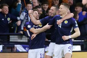 Joy unconfined as Ryan Christie, John McGinn and Scott McTominay celebrate the epic Scotlad victory over Spain