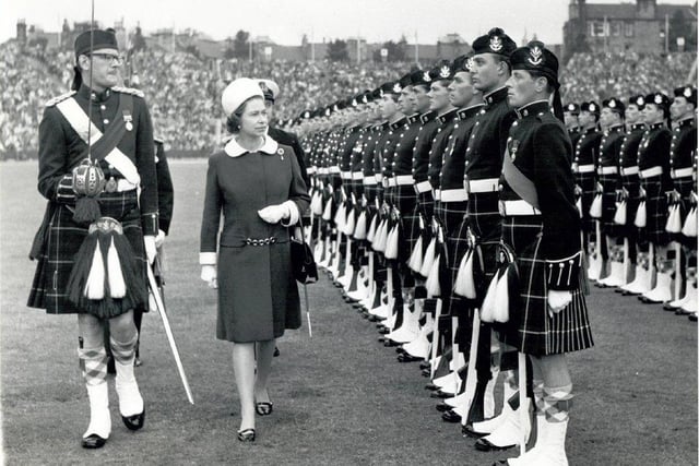 The Queen taking part in the 1970 Commonwealth Games Closing Ceremony.