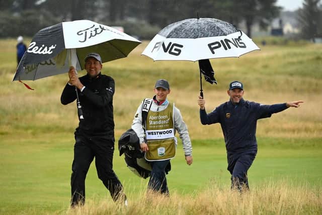 Ian Poulter and Lee Westwood, pictured during the 2020 Scottish Open at The Renaissance Club, are among the players set to play in next week's inaugural LIV Golf event in England. Picture: Ross Kinnaird/Getty Images.