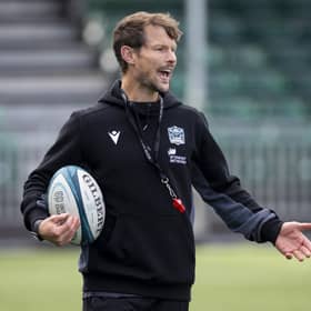 Pete Horne during a Glasgow Warriors training session at Scotstoun Stadium.