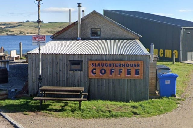 Could Slaughterhouse Coffee have the best view of any coffee shop in Scotland? It's perched next to the slipway of the ferry that runs from Cromarty to Nigg - overlooking the Cromarty Firth - and offers tasty cake from the local Black Isle Bakery.