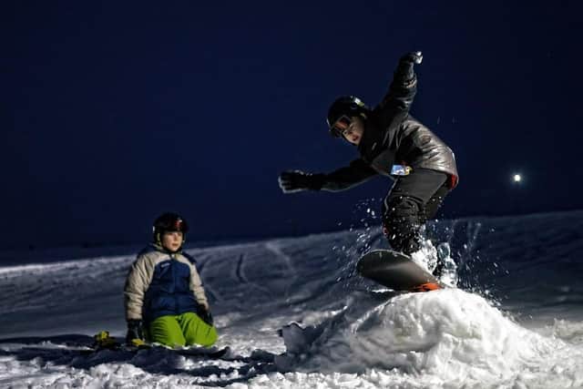 One of the Lowther Hills Ski Club's recent innovations has been floodlit skiing - local shredders taking full advantage PIC: Ross Dolder / Lowther Hill Ski Club