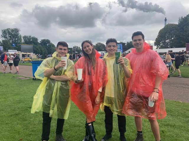 The weather did not dampen spirits as the festival got underway