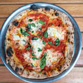 A margherita pizza at Chui. See PA Feature TRAVEL Buenos Aires. Pic: PA Photo/Renato Granieri.