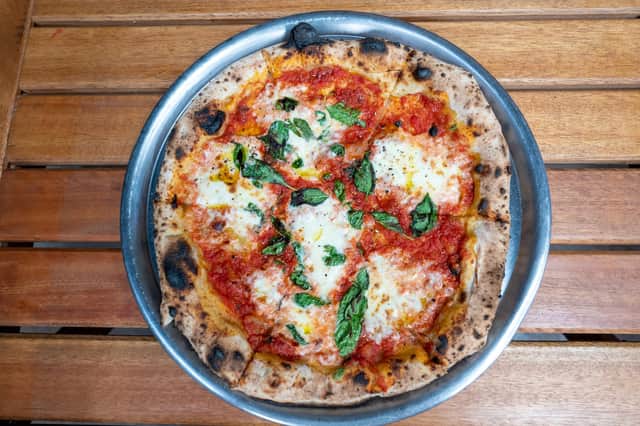 A margherita pizza at Chui. See PA Feature TRAVEL Buenos Aires. Pic: PA Photo/Renato Granieri.