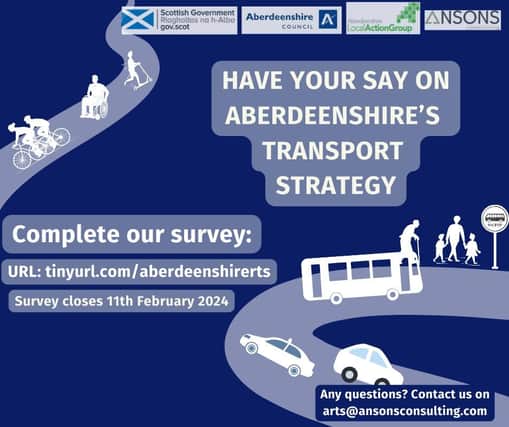 The survey will inform the development of an Aberdeenshire Rural Transport Strategy.