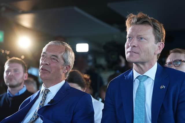 Reform UK leader Nigel Farage and Deputy Leader Richard Tice at a press conference in Aberdeen last week (Picture: Peter Summers/Getty Images)