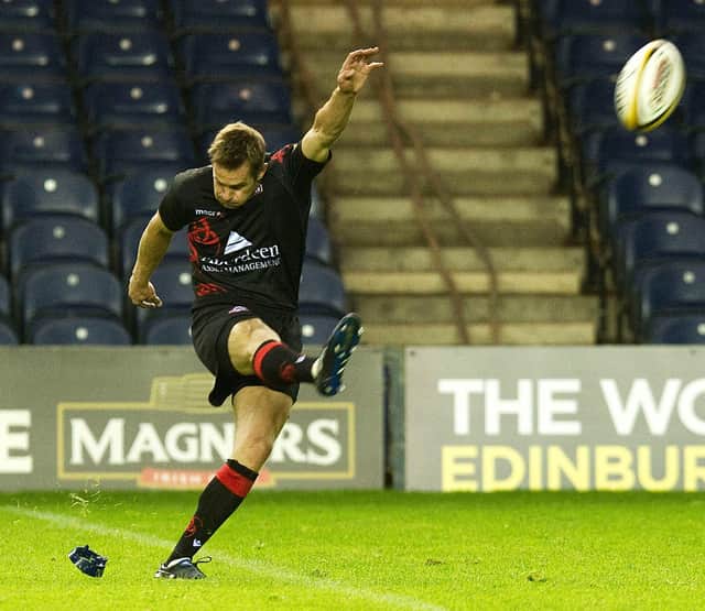 Paterson's kicking style helped him rack up the points for Scotland and Edinburgh.