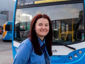 "Deep down, the guys here know we’re just as good on the road as they are" - driver Nikki Shewan. Picture: Stagecoach Bluebird/Newsline