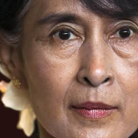 Myanmar leader Aung San Suu Kyi. Picture: AP Photo/Markus Schreiber, File