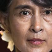 Myanmar leader Aung San Suu Kyi. Picture: AP Photo/Markus Schreiber, File