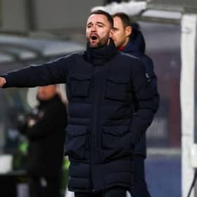 Dundee manager James McPake looks on during his team's 0-0 draw against Dundee United at Dens Park. (Photo by Craig Williamson / SNS Group)