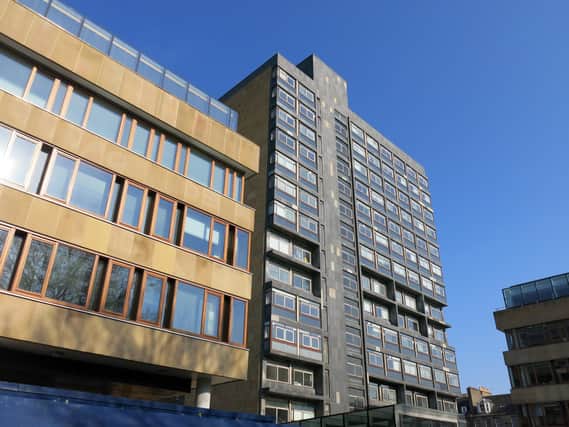 David Hume Tower is one of the most prominent buildings on the University of Edinburgh's campus.