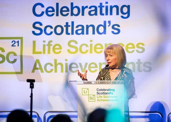 Professor Dame Anna Dominiczak, Chief Scientist (Health) for the Scottish Government and Regius Professor of Medicine at the University of Glasgow providing the keynote address.